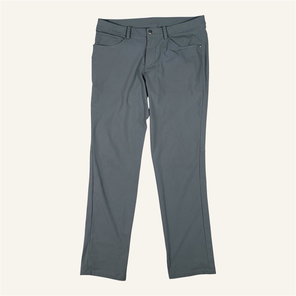 Lululemon ABC Classic Fit Pants Warpstreme Men's 34x33 Gray Stretch Golf EUC